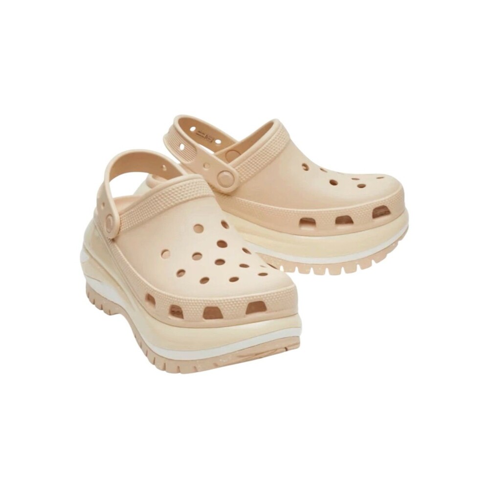 Crocs Classic Mega Crush Clog Bone Almond Tint Platform Clog W10 M8  4lbs